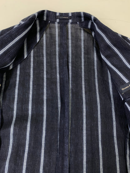 【中古品】【メンズ】 LARDINI ラルディーニ TAILORED JACKET テーラード ジャケット メンズ 上着 141-261002-em-12-min サイズ：48 7REG カラー：ネイビー系 万代Net店