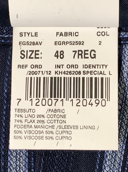 【中古品】【メンズ】 LARDINI ラルディーニ TAILORED JACKET テーラード ジャケット メンズ 上着 141-261002-em-12-min サイズ：48 7REG カラー：ネイビー系 万代Net店