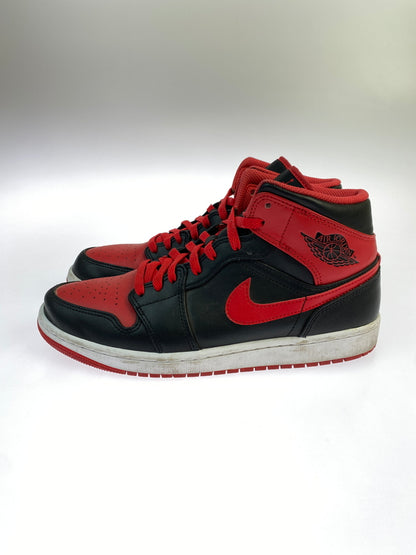 【中古品】【メンズ】 NIKE ナイキ AIR JORDAN 1 MID エア ジョーダン ワン ミッド DQ8426-060 靴 シューズ スニーカー 160-260929-hu-24-min カラー：ブラック/レッド 万代Net店