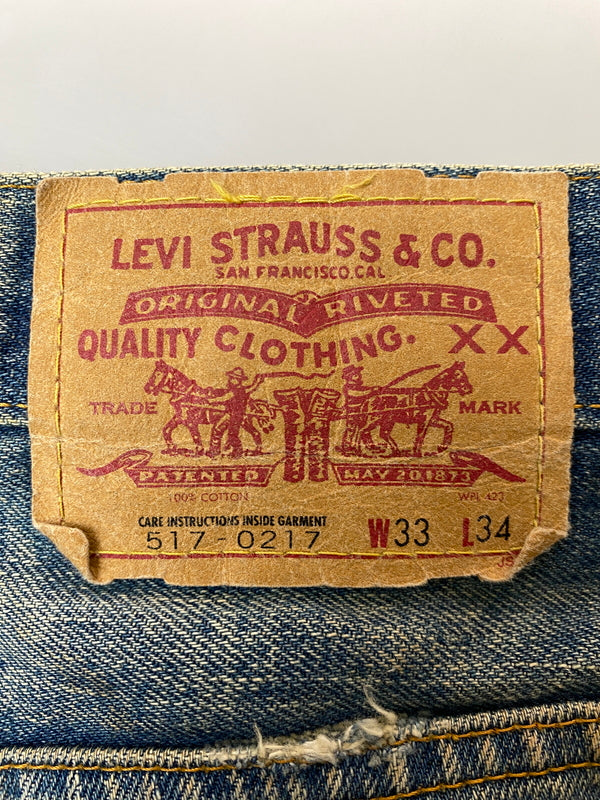 【現状渡し品】【メンズ】 LEVI'S リーバイス 517 DENIM PANT 517-0217 デニムパンツ メンズ ジーンズ ボトムス ジーパン 157-261022-em-52-min サイズ：W33L34 カラー：インディゴブルー 万代Net店