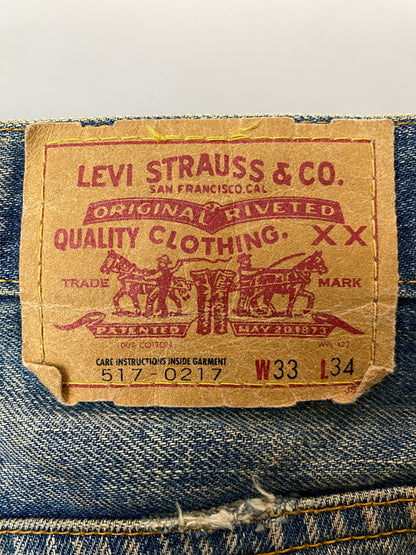 【現状渡し品】【メンズ】 LEVI'S リーバイス 517 DENIM PANT 517-0217 デニムパンツ メンズ ジーンズ ボトムス ジーパン 157-261022-em-52-min サイズ：W33L34 カラー：インディゴブルー 万代Net店