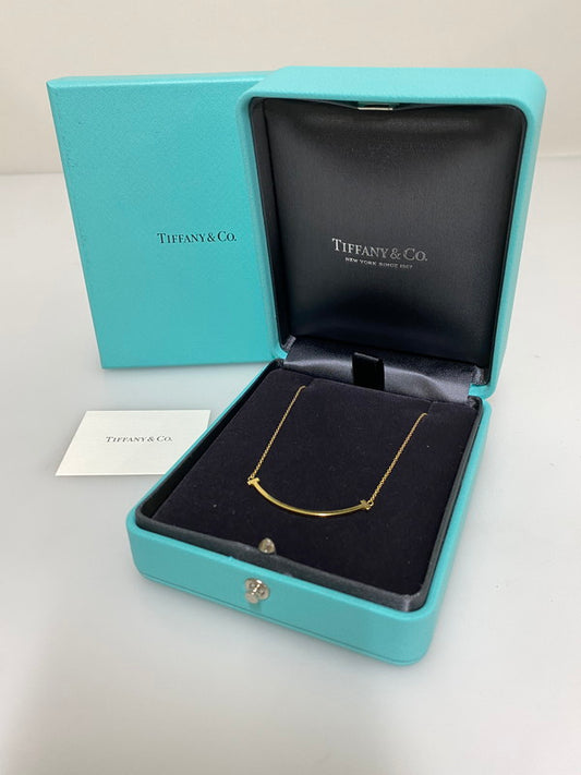 【中古品】【レディース】 TIFFANY&CO ティファニー Tスマイル ペンダント K18 ネックレス アクセサリー 192-261021-jt-41-min カラー：ゴールド 万代Net店