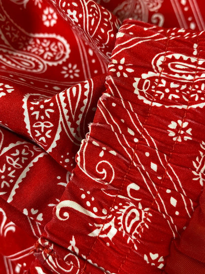 【中古品】【メンズ】 SUPREME シュプリーム BANDANA TRACK JACKET バンダナ トラックジャケット ライトアウター 149-260930-yn-13-min サイズ：M カラー：レッド 万代Net店