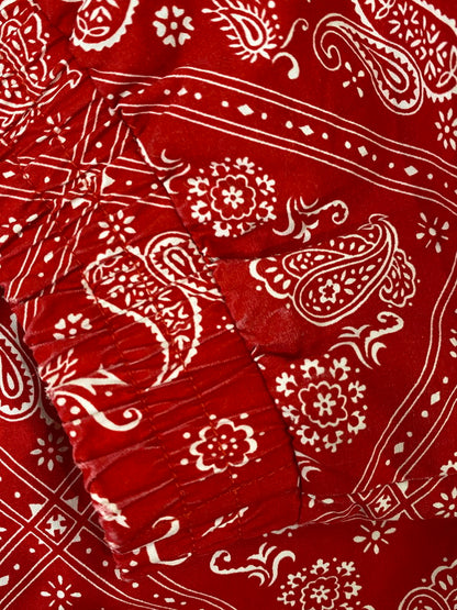 【中古品】【メンズ】 SUPREME シュプリーム BANDANA TRACK JACKET バンダナ トラックジャケット ライトアウター 149-260930-yn-13-min サイズ：M カラー：レッド 万代Net店