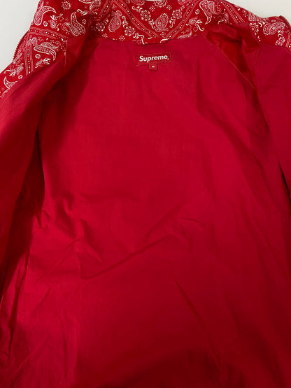 【中古品】【メンズ】 SUPREME シュプリーム BANDANA TRACK JACKET バンダナ トラックジャケット ライトアウター 149-260930-yn-13-min サイズ：M カラー：レッド 万代Net店