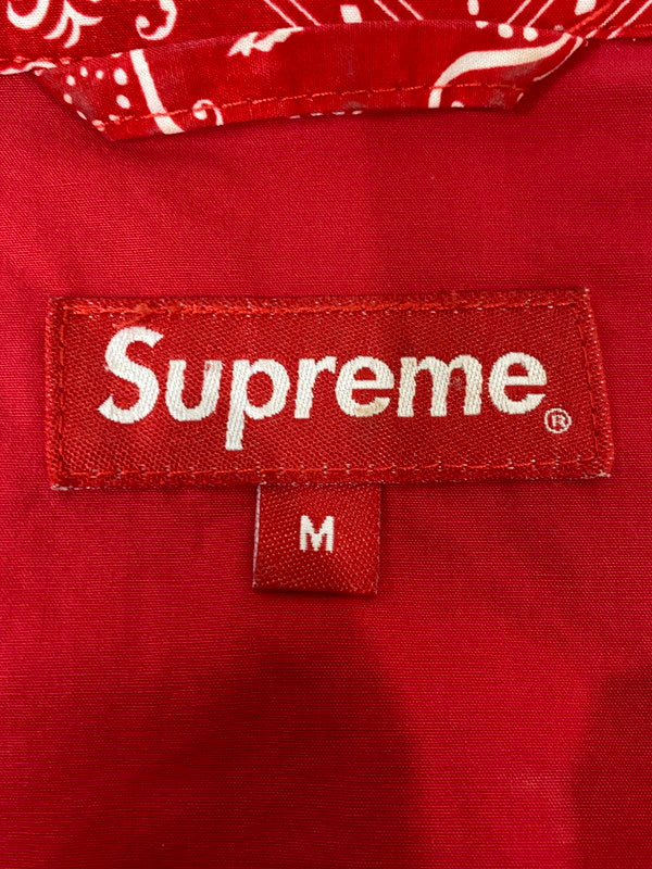 【中古品】【メンズ】 SUPREME シュプリーム BANDANA TRACK JACKET バンダナ トラックジャケット ライトアウター 149-260930-yn-13-min サイズ：M カラー：レッド 万代Net店