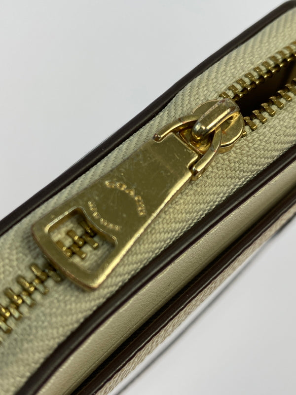 【中古品】【メンズ】 COACH コーチ ジップ カード ケース シグネチャー キャンバス CW883 小物 183-260929-hu-40-min カラー：ホワイト/ベージュ 万代Net店