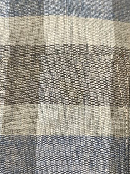 【中古品】【メンズ】 TRUVAL トゥルーヴァル USA製 60S TAPERED N TAILS VINTAGE SHIRT テーパード エヌ テイルズ ヴィンテージ シャツ アメリカ製 60年代 ヴィンテージ 146-261002-em-19-min サイズ：S カラー：グレー/ブルー 万代Net店