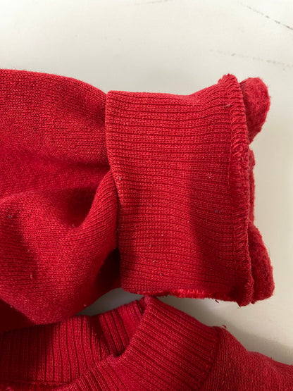 【中古品】【メンズ】 USED ユーズド USA製 LEE HEAVY WEIGHT BLANK SWEATSHIRT アメリカ製 リー ヘビー ウェイト ブランク スウェットシャツ 無地 長袖 トレーナー 146-261002-em-47-min サイズ：L カラー：レッド 万代Net店