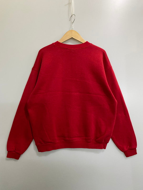 【中古品】【メンズ】 USED ユーズド USA製 LEE HEAVY WEIGHT BLANK SWEATSHIRT アメリカ製 リー ヘビー ウェイト ブランク スウェットシャツ 無地 長袖 トレーナー 146-261002-em-47-min サイズ：L カラー：レッド 万代Net店