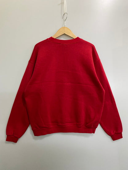 【中古品】【メンズ】 USED ユーズド USA製 LEE HEAVY WEIGHT BLANK SWEATSHIRT アメリカ製 リー ヘビー ウェイト ブランク スウェットシャツ 無地 長袖 トレーナー 146-261002-em-47-min サイズ：L カラー：レッド 万代Net店