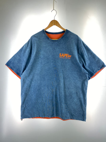 【中古品】【メンズ】 SAPEUR サプール 24SS A ELEGANTES REVERSIBLE SS TEE ア エレガンテス リバーシブル ショートスリーブ 半袖Tシャツ メンズ トップス 142-261005-em-06-min サイズ：XXL カラー：ブルー/オレンジ 万代Net店