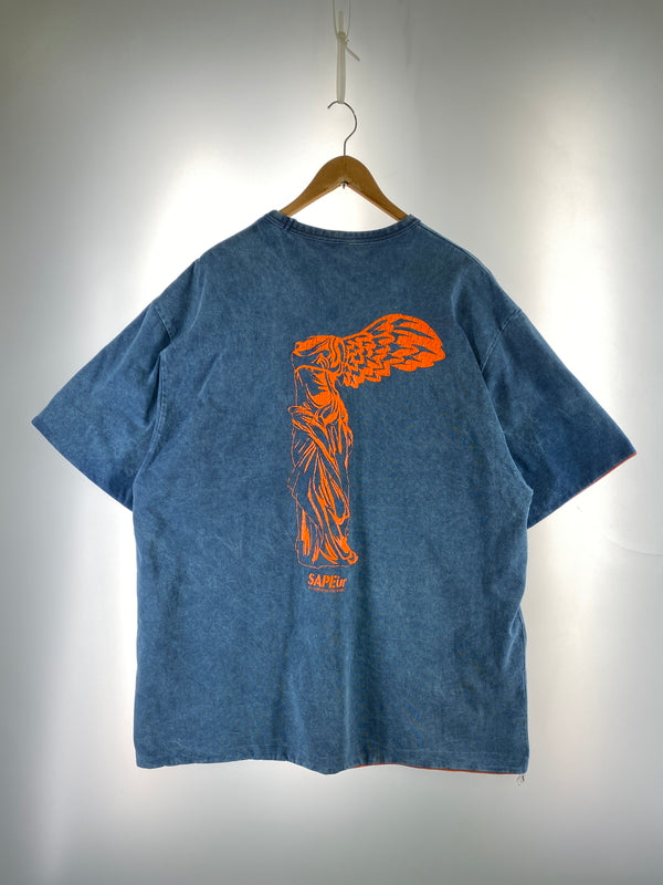 【中古品】【メンズ】 SAPEUR サプール 24SS A ELEGANTES REVERSIBLE SS TEE ア エレガンテス リバーシブル ショートスリーブ 半袖Tシャツ メンズ トップス 142-261005-em-06-min サイズ：XXL カラー：ブルー/オレンジ 万代Net店