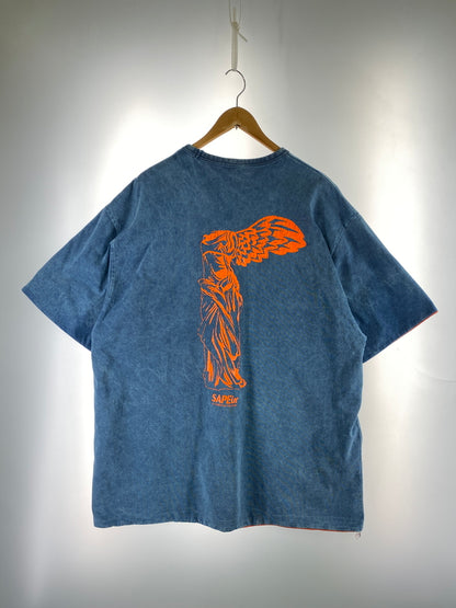 【中古品】【メンズ】 SAPEUR サプール 24SS A ELEGANTES REVERSIBLE SS TEE ア エレガンテス リバーシブル ショートスリーブ 半袖Tシャツ メンズ トップス 142-261005-em-06-min サイズ：XXL カラー：ブルー/オレンジ 万代Net店