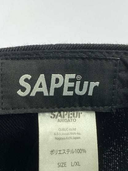 【中古品】【メンズ】 SAPEUR サプール 1985 LOGO CAP ロゴキャップ 帽子 185-260929-hu-36-min サイズ：FREE カラー：ブラック 万代Net店