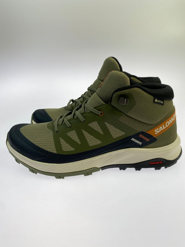 【中古品】【メンズ】 SALOMON サロモン アウトライズ ミッド GTX ゴアテックス シューズ 471436 アウトドア 162-260929-hu-30-min カラー：オリーブ系 万代Net店