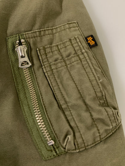 【中古品】【メンズ】 ALPHA INDUSTRIES アルファインダストリーズ TA7025-019 MA-1 ミリタリーブルゾン ベトナムジャケット 145-261003-ta-39-min サイズ：M カラー：カーキ 万代Net店