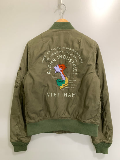【中古品】【メンズ】 ALPHA INDUSTRIES アルファインダストリーズ TA7025-019 MA-1 ミリタリーブルゾン ベトナムジャケット 145-261003-ta-39-min サイズ：M カラー：カーキ 万代Net店