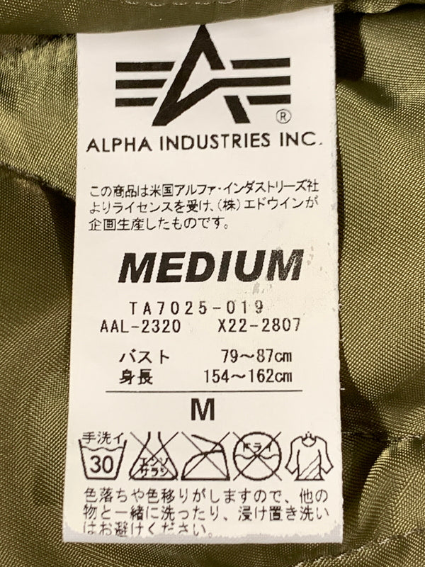 【中古品】【メンズ】 ALPHA INDUSTRIES アルファインダストリーズ TA7025-019 MA-1 ミリタリーブルゾン ベトナムジャケット 145-261003-ta-39-min サイズ：M カラー：カーキ 万代Net店