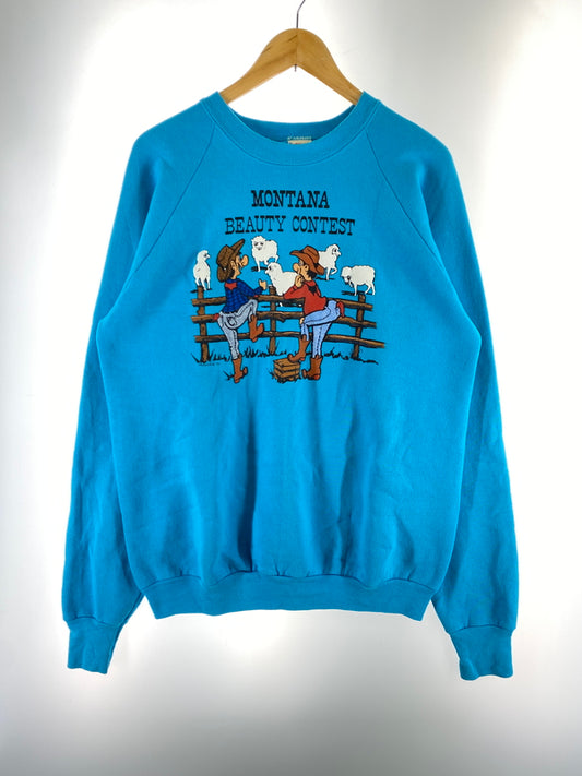 【中古品】【メンズ】 FRUITS OF THE LOOM フルーツ・オブ・ザ・ルーム 80S 90S FRUITS OF THE LOOM 80年代 スウェットシャツ メンズ 長袖 トレーナー トップス 146-261005-em-13-min サイズ：XL カラー：ライトブルー 万代Net店