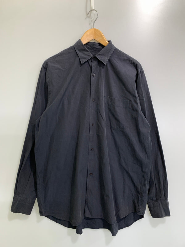 【中古品】【メンズ】 COMOLI コモリ 21SS WASHED COTTON REGULAR COLLAR SHIRT T01-02001 ウォッシュド コットン レギュラー カラー シャツ メンズ 長袖シャツ 140-261002-em-54-min サイズ：2 カラー：ダークネイビー（ほぼブラック） 万代Net店
