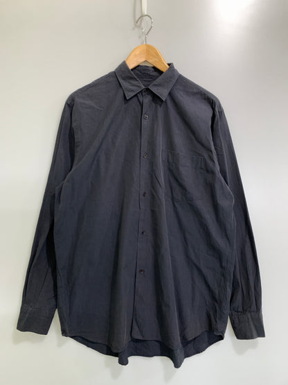 【中古品】【メンズ】 COMOLI コモリ 21SS WASHED COTTON REGULAR COLLAR SHIRT T01-02001 ウォッシュド コットン レギュラー カラー シャツ メンズ 長袖シャツ 140-261002-em-54-min サイズ：2 カラー：ダークネイビー（ほぼブラック） 万代Net店