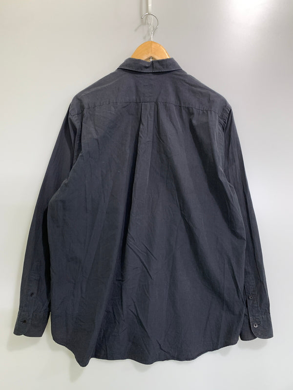 【中古品】【メンズ】 COMOLI コモリ 21SS WASHED COTTON REGULAR COLLAR SHIRT T01-02001 ウォッシュド コットン レギュラー カラー シャツ メンズ 長袖シャツ 140-261002-em-54-min サイズ：2 カラー：ダークネイビー（ほぼブラック） 万代Net店