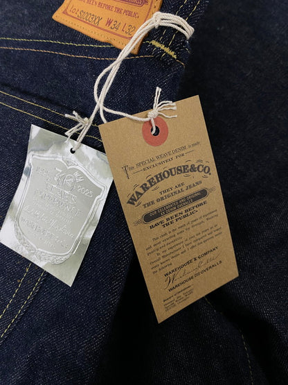 【中古美品】【メンズ】 WAREHOUSE ウエアハウス S1003XX DENIM PANTS デニムパンツ 創業30周年記念 大戦モデル ボトムス 156-260930-yn-07-min サイズ：W34 L32 カラー：インディゴ 万代Net店