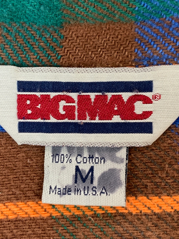 【中古品】【メンズ】 BIG MAC ビッグマック 80S USA製 HEAVY FLANNEL SHIRT ヘビーフランネルシャツ タータンチェックシャツ 146-261003-ta-09-min サイズ：M カラー：マルチカラー 万代Net店