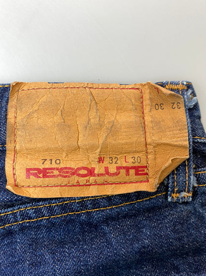 【中古品】【メンズ】 RESOLUTE リゾルト STRAIGHT DENIM ストレート デニム パンツ メンズ ボトムス ジーンズ ジーパン 156-261022-em-47-min サイズ：W32×L30 カラー：インディゴ 万代Net店