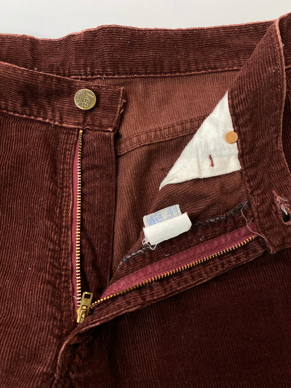 【中古品】【メンズ】 LEE リー 70S USA製 CORDUROY FLARE PANTS ７０年代 アメリカ製 コーデュロイ フレア パンツ メンズ ボトムス コールテン 157-261022-em-46-min サイズ：30×34 カラー：バーガンディ 万代Net店