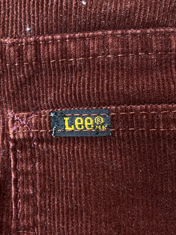 【中古品】【メンズ】 LEE リー 70S USA製 CORDUROY FLARE PANTS ７０年代 アメリカ製 コーデュロイ フレア パンツ メンズ ボトムス コールテン 157-261022-em-46-min サイズ：30×34 カラー：バーガンディ 万代Net店