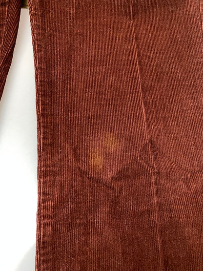 【中古品】【メンズ】 LEE リー 70S USA製 CORDUROY FLARE PANTS ７０年代 アメリカ製 コーデュロイ フレア パンツ メンズ ボトムス コールテン 157-261022-em-46-min サイズ：30×34 カラー：バーガンディ 万代Net店