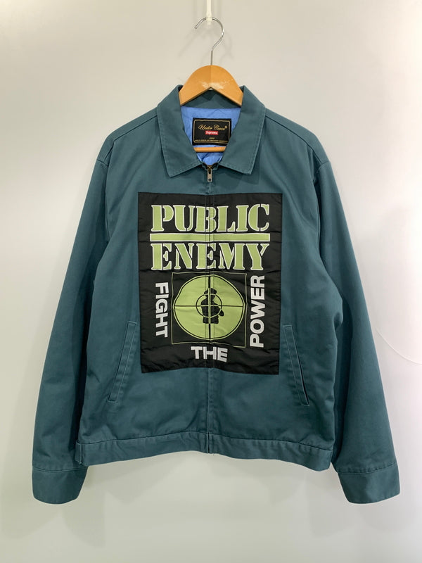 【中古品】【メンズ】 SUPREME シュプリーム × UNDERCOVER 18SS PUBLIC ENEMY WORK JACKET アンダーカバー パブリック エネミー ワーク ジャケット アウター 142-260930-yn-17-min サイズ：L カラー：DUSTY TEAL 万代Net店