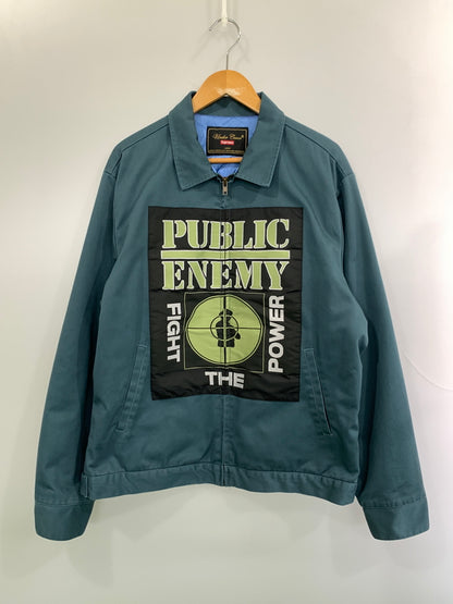 【中古品】【メンズ】 SUPREME シュプリーム × UNDERCOVER 18SS PUBLIC ENEMY WORK JACKET アンダーカバー パブリック エネミー ワーク ジャケット アウター 142-260930-yn-17-min サイズ：L カラー：DUSTY TEAL 万代Net店