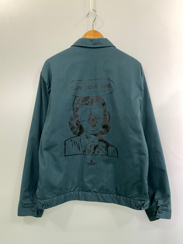 【中古品】【メンズ】 SUPREME シュプリーム × UNDERCOVER 18SS PUBLIC ENEMY WORK JACKET アンダーカバー パブリック エネミー ワーク ジャケット アウター 142-260930-yn-17-min サイズ：L カラー：DUSTY TEAL 万代Net店