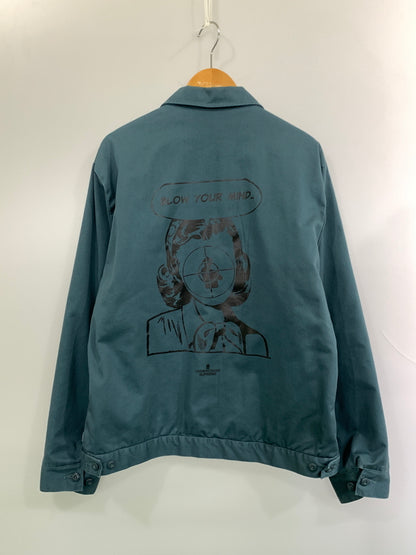 【中古品】【メンズ】 SUPREME シュプリーム × UNDERCOVER 18SS PUBLIC ENEMY WORK JACKET アンダーカバー パブリック エネミー ワーク ジャケット アウター 142-260930-yn-17-min サイズ：L カラー：DUSTY TEAL 万代Net店