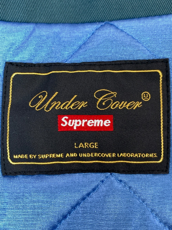 【中古品】【メンズ】 SUPREME シュプリーム × UNDERCOVER 18SS PUBLIC ENEMY WORK JACKET アンダーカバー パブリック エネミー ワーク ジャケット アウター 142-260930-yn-17-min サイズ：L カラー：DUSTY TEAL 万代Net店