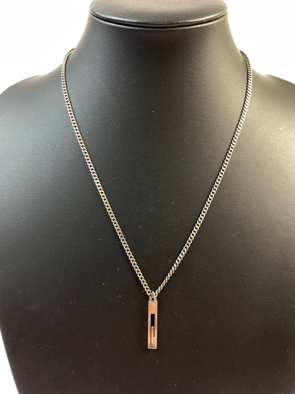 【中古品】【メンズ】 GUCCI グッチ カットアウトG ネックレス アクセサリー 小物 182-261006-hu-05-min カラー：シルバー 万代Net店
