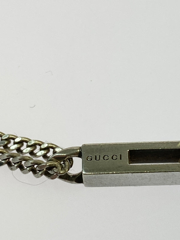 【中古品】【メンズ】 GUCCI グッチ カットアウトG ネックレス アクセサリー 小物 182-261006-hu-05-min カラー：シルバー 万代Net店