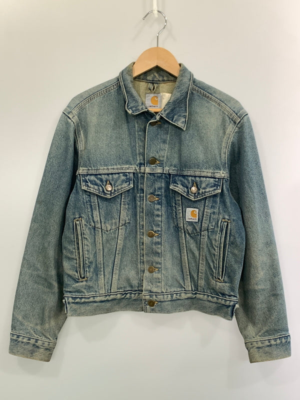 【現状渡し品】【メンズ】 CARHARTT カーハート EJU108 USA製 DENIM JACKET デニムジャケット Gジャン 146-261003-ta-06-min サイズ：40 カラー：ブルー系 万代Net店