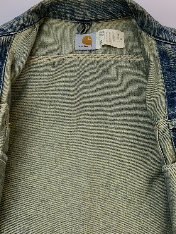 【現状渡し品】【メンズ】 CARHARTT カーハート EJU108 USA製 DENIM JACKET デニムジャケット Gジャン 146-261003-ta-06-min サイズ：40 カラー：ブルー系 万代Net店