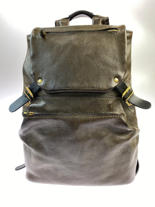 【中古品】【メンズ】 HERZ ヘルツ LEATHER BACKPACK レザー バックパック R-135 リュック カバン 188-261004-hu-22-min カラー：ブラウン系 万代Net店