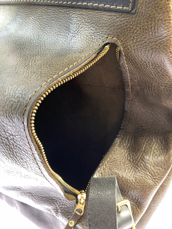 【中古品】【メンズ】 HERZ ヘルツ LEATHER BACKPACK レザー バックパック R-135 リュック カバン 188-261004-hu-22-min カラー：ブラウン系 万代Net店