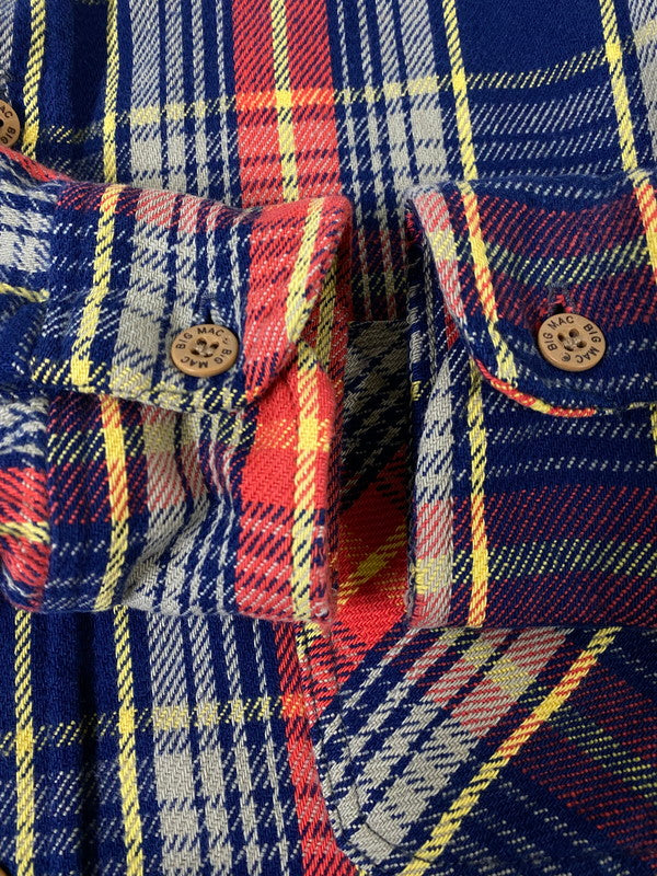 【中古品】【メンズ】 BIG MAC ビックマック 80S FLANNEL CHECK SHIRT 80年代 フランネル チェック シャツ メンズ 長袖シャツ 146-261002-em-31-min サイズ：M カラー：マルチカラー 万代Net店