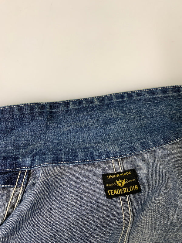 【中古品】【メンズ】 TENDERLOIN テンダーロイン DENIM COVERALL デニム カバーオール デニムジャケット メンズ アウター 142-261002-em-16-min サイズ：M カラー：インディゴ 万代Net店