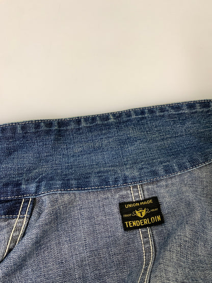 【中古品】【メンズ】 TENDERLOIN テンダーロイン DENIM COVERALL デニム カバーオール デニムジャケット メンズ アウター 142-261002-em-16-min サイズ：M カラー：インディゴ 万代Net店