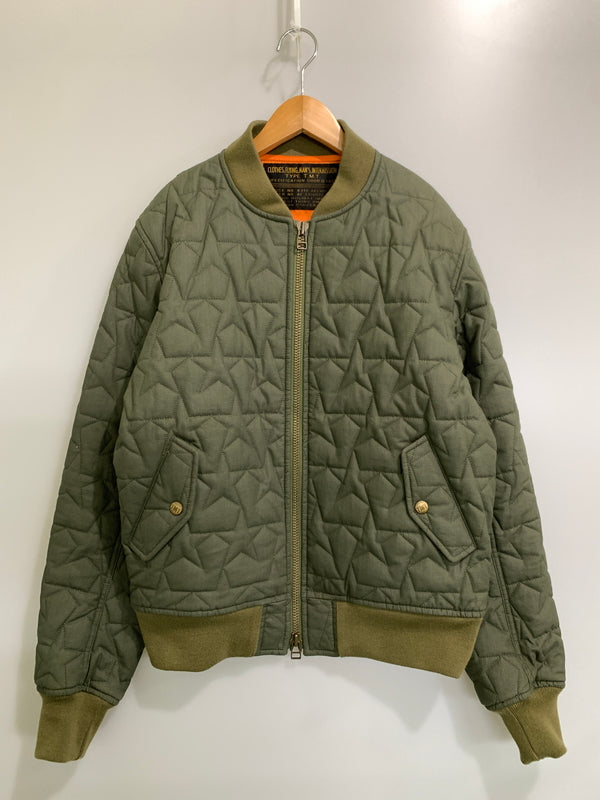【中古品】【メンズ】 T.M.T ティーエムティー STAR QUILT MA-1 JACKET TJK-F2408 スター キルト エムエーワン ジャケット メンズ アウター ブルゾン 140-261002-em-07-min サイズ：XL カラー：カーキ 万代Net店