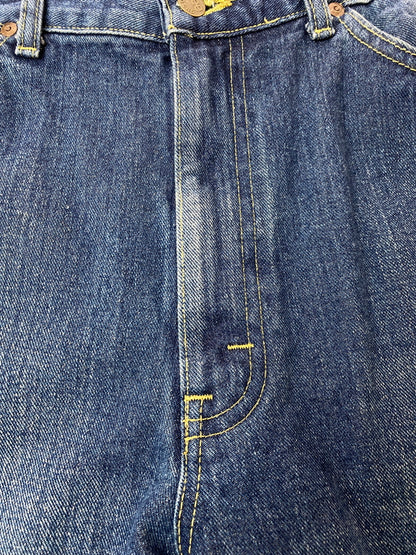 【中古品】【メンズ】 LEE リー WIDE DENIM SHORTS LM9842 ワイド デニム ショーツ メンズ ボトムス ショートパンツ 短パン ジーンズ 157-261022-em-45-min サイズ：M カラー：インディゴブルー 万代Net店