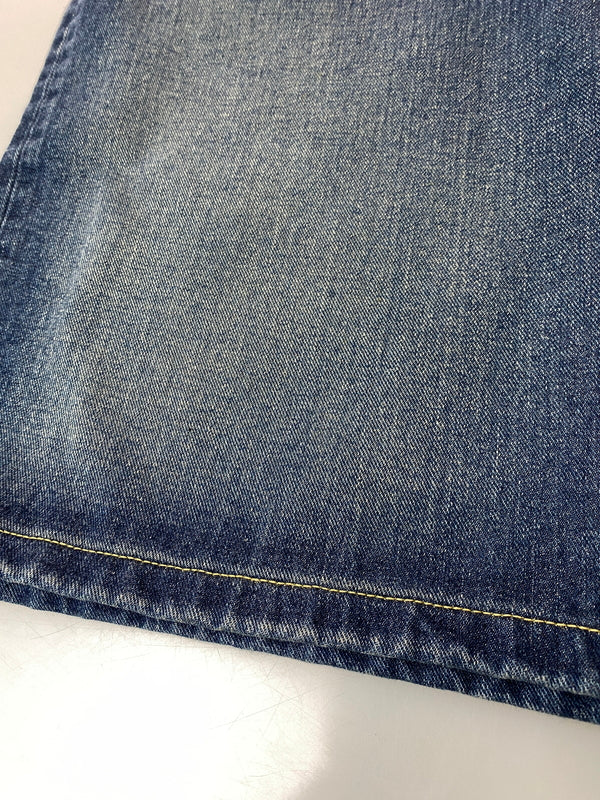 【中古品】【メンズ】 LEE リー WIDE DENIM SHORTS LM9842 ワイド デニム ショーツ メンズ ボトムス ショートパンツ 短パン ジーンズ 157-261022-em-45-min サイズ：M カラー：インディゴブルー 万代Net店
